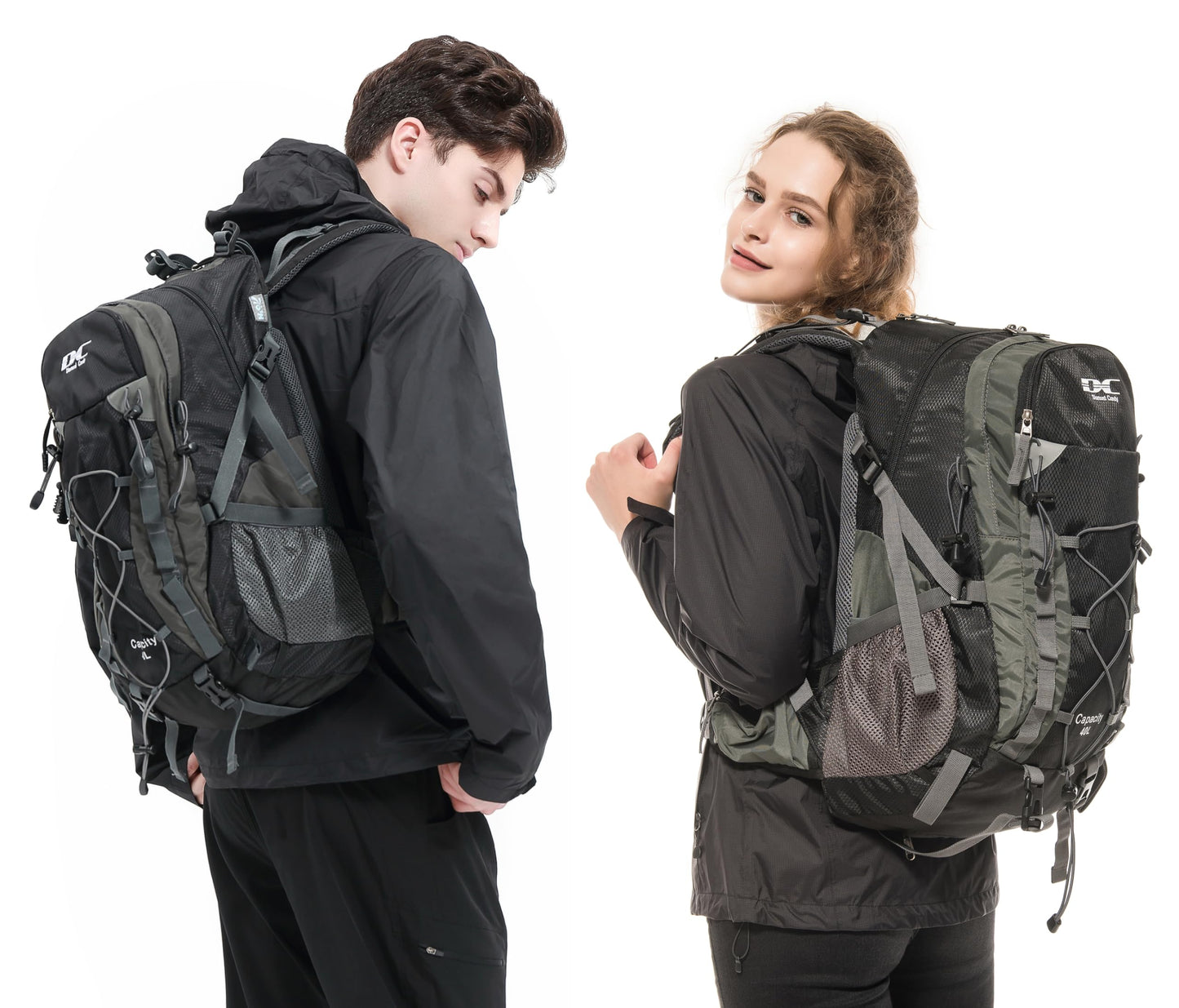 DCmount Wanderrucksack 40l Damen Herren Rucksack Wasserdicht Reiserucksack mit Regenschutz