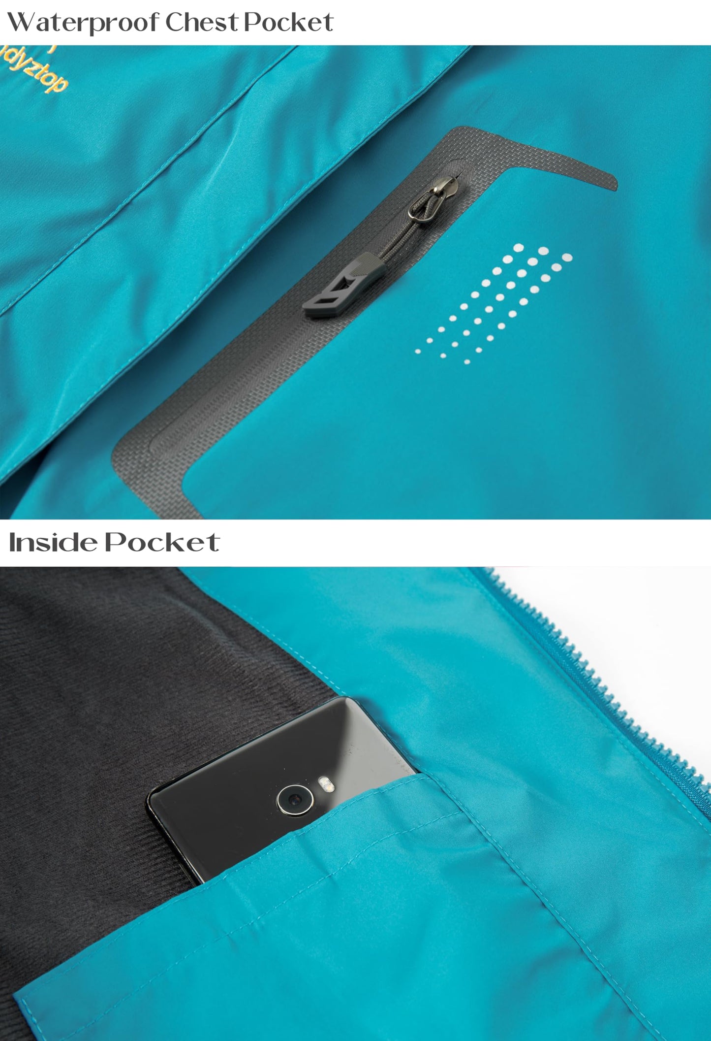 DCmount Womens Waterproof Jacket Ladies Hooded Raincoat softshell