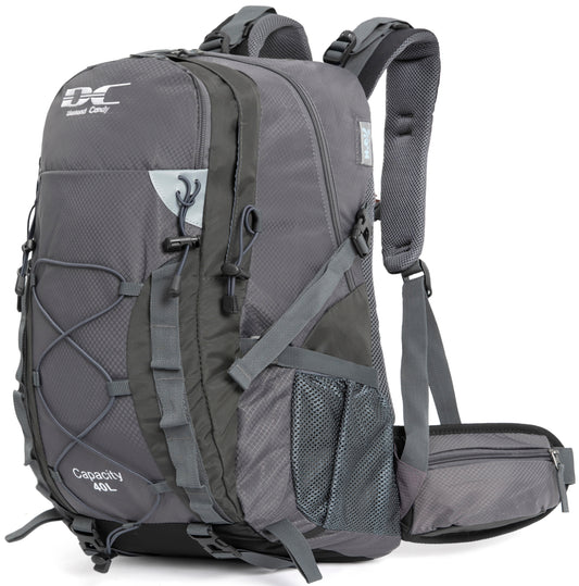 DCmount Wanderrucksack 40l Damen Herren Rucksack Wasserdicht Reiserucksack mit Regenschutz